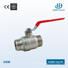 Male Thread Nickel Plated Brass Ball Valve Full Port